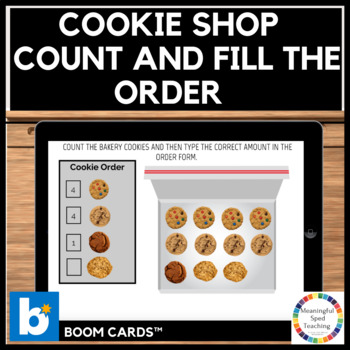Preview of Vocational Life Skills Math Counting Fill the Order Inventory Boom Cards