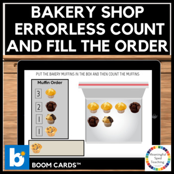 Preview of Vocational Life Skills Math Fill and Count the Order Inventory Boom Cards™