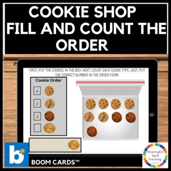Preview of Vocational Life Skills Math Fill and Count the Order Inventory Boom Cards