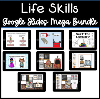 Preview of Life skills and Daily living skills Google Slides bundle