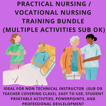 Preview of Vocational Nursing Lesson Plan Bundle - Practical Nursing Lessons 11 Activities
