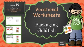 Preview of Vocational Packaging Goldfish Worksheets