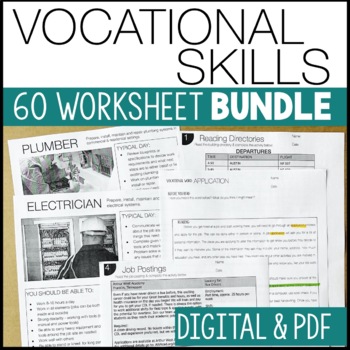 Preview of Vocational Skill Worksheet BUNDLE