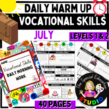 Preview of Vocational Skills BUNDLE Autism Special Education Careers Employment Jobs July