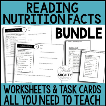 Preview of Vocational Skills Bundle - Reading Nutrition Facts