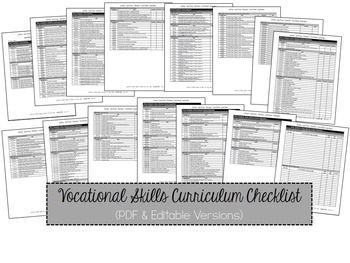 Preview of Vocational Skills Curriculum Resource for ABA, Autism, Special Education