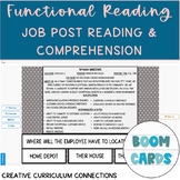 Vocational Skills Job Post Reading & Comprehension Boom Cards 11