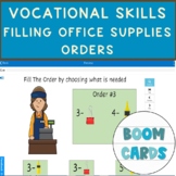 Vocational Skills KG Filling Office Supply Orders Boom Cards