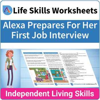 Preview of Career Exploration SPED Worksheets - Alexa Prepare For a Job Interview