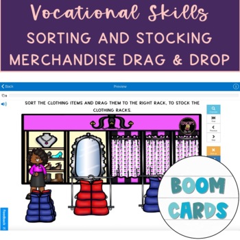 Preview of Vocational Skills Working The Clothing Store: Stocking & Sorting Merchandise 2