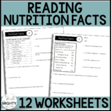 Vocational Skills Worksheets - Reading Nutrition Facts