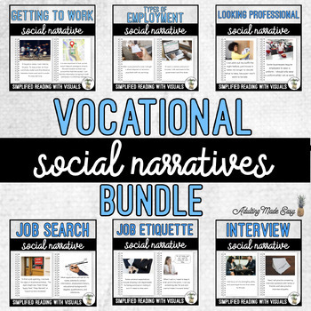 Preview of Vocational Social Narratives BUNDLE