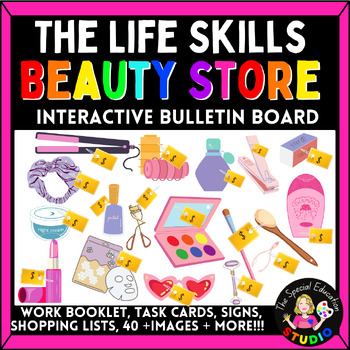 Preview of Vocational Special Education Life Skills Bulletin Board BEAUTY Store, SPED ED