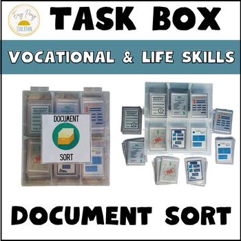Preview of Vocational Task Box | Job Skills for Special Education | Document Sort