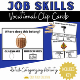 Vocational Task Cards | Working Retail | Life Skills 