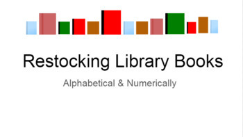 Preview of Vocational Task- Restocking Library Books Alphabetically and Numerically 