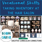 Vocational Task Working At The Salon Taking Inventory Boom Cards