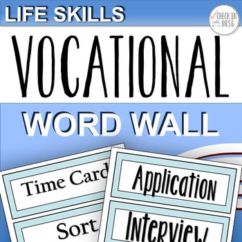 Preview of Vocational Word Wall