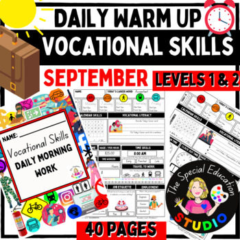 Preview of Vocational life Skills Functional BUNDLE Special Education Job September Careers