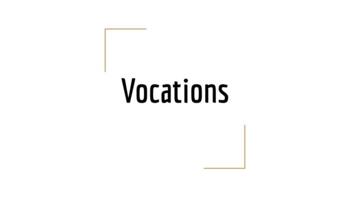 Preview of Vocations--Google Slides