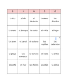 Voces 17 - VOCABULARY BUNDLE + BINGO (La Naturaleza, geogr