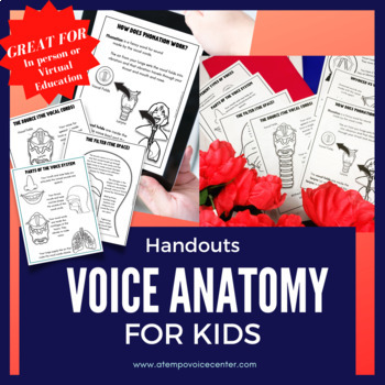 Preview of Voice Anatomy for Kids Handouts for Speech Therapy or Choir, Theater