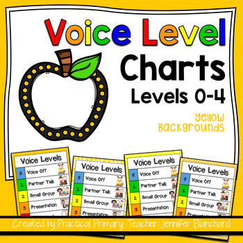 Voice Level Chart - Yellow by Practical Primary Teacher | TPT