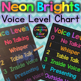 Voice Level Chart - Neon Brights Chalkboard