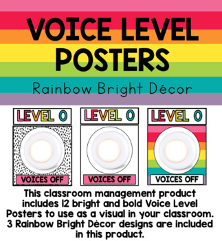 Preview of Voice Level Posters: Rainbow Bright Decor