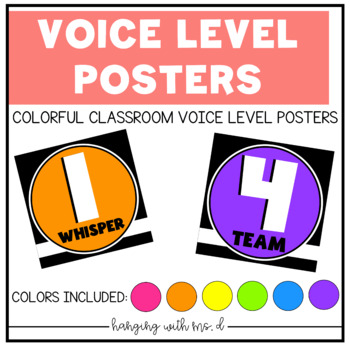  D24TIME Voice Level Poster Classroom Decor Policies