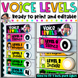 Voice Levels Chart | Ready to Print and Editable | Bright 