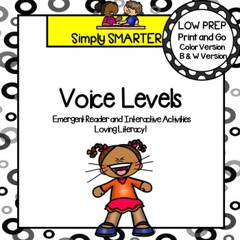 Preview of Voice Levels Social Story Emergent Reader Book AND Interactive Activities