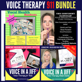 Preview of Voice Therapy 911 Bundle for Speech Therapy