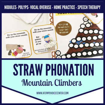 Preview of Voice Therapy Straw Phonation Mountain Climbers for Speech Therapy
