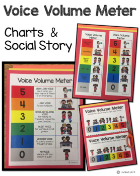 Preview of Voice Volume Meter Charts and Social Story