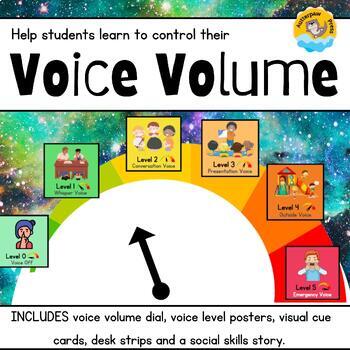 Preview of Voice Volume: Levels Poster, Visual Cue Cards, Volume Dial & Social Skills Story