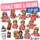 Voice and Volume Clip Art (Female) -Noise Control, Speech 