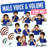 Voice and Volume Clip Art (Male) - Noise Control, Speech T