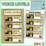 Voice level chart and posters- Travel theme classroom decor
