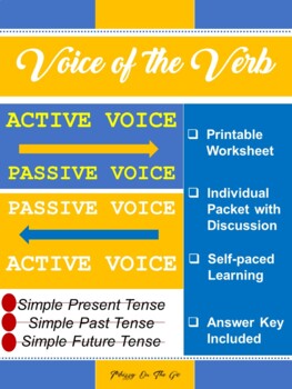 Preview of Voice of the Verb - Handouts, Printable Worksheets with Answer Key