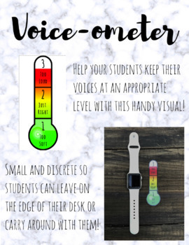 Preview of Voice-ometer Thermometer: Visual aid for Classroom Management and RTI