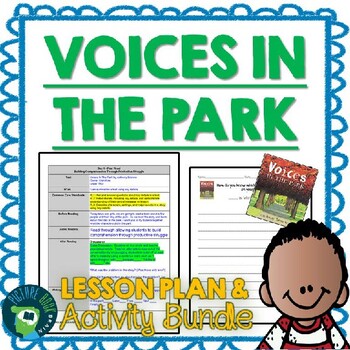 Preview of Voices In The Park by Anthony Browne Lesson Plan