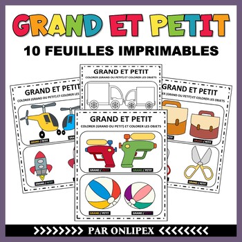 Preview of Voici Grands et Petits | French Basic Sizes Worksheets