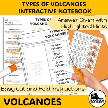 Volcano Activity - Types of Volcano Science Interactive Notebook
