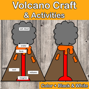 Preview of Volcano Craft | Parts Of A Volcano | Volcanoes | Science Acitivity 