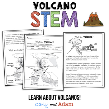 Volcano Engineering STEM Activities by Carly and Adam STEM | TpT