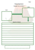 Volcano Experiment Activity Sheet: Concept: Causation... Impacts