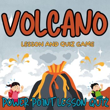 Preview of Volcano Magma PowerPoint Lesson slides Quiz Game for 1st 2nd 3rd