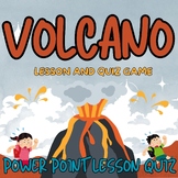Volcano Magma PowerPoint Lesson slides Quiz Game for 1st 2nd 3rd