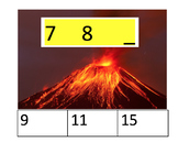 Volcano Math Sequence Clip Cards